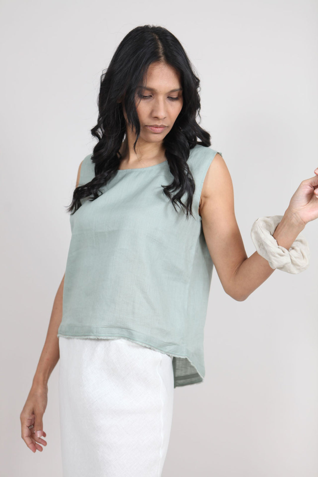 Aimie Linen Top | Linen Back Detail Top — gallery