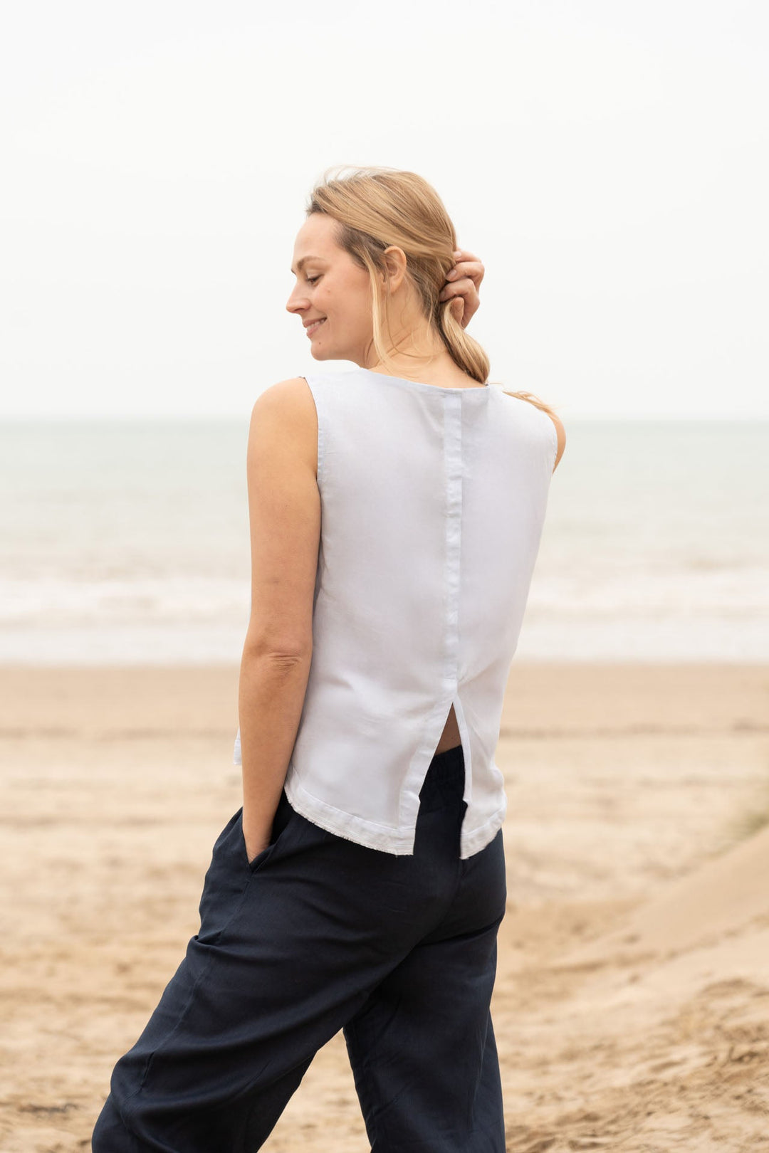 Aimie Linen Top for Women - gallery