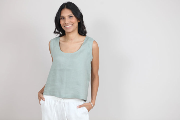 Gracie Linen Top for Women - gallery