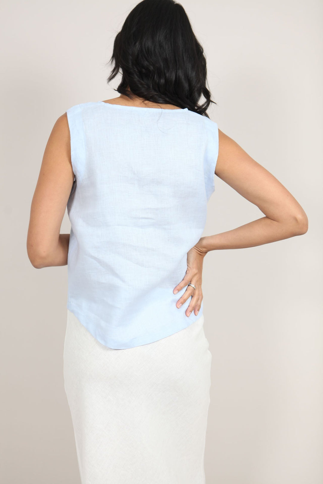 Gracie Linen Top | Sleeveless Linen Top — gallery