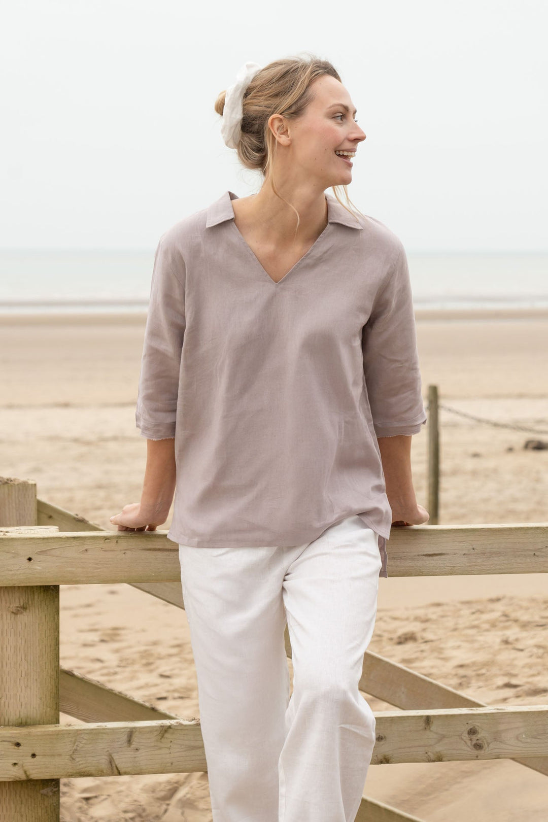 Lizzie Linen Shirt | Collared Shirt — Poldark