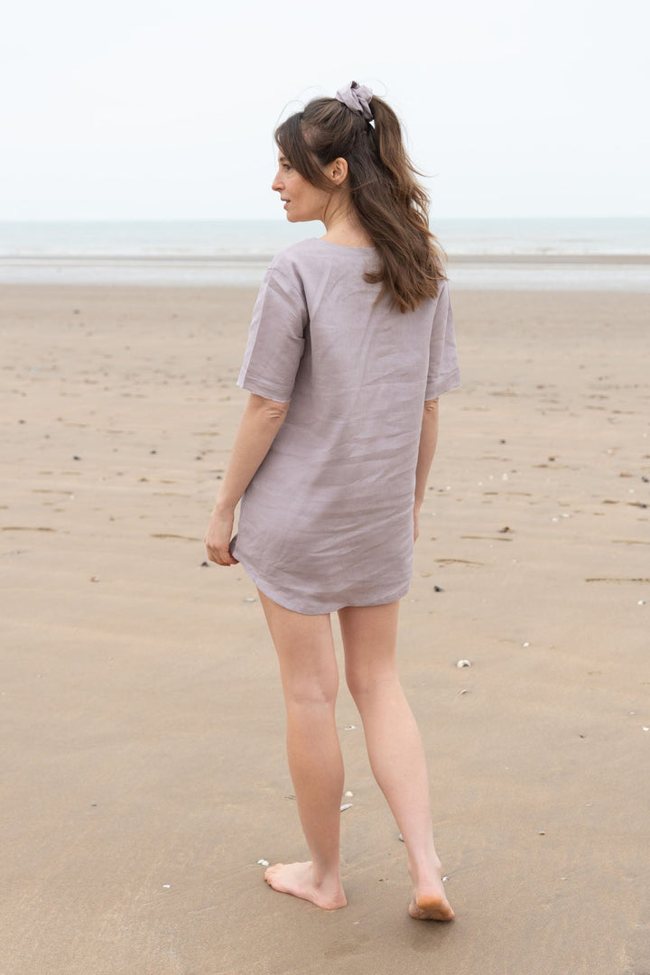 Nattie Linen Longline Top | Longline Linen Top