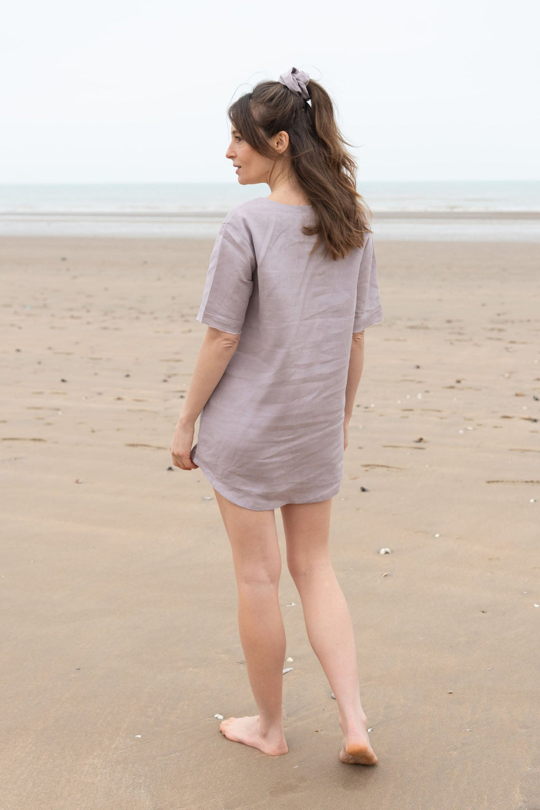 Nattie Linen Longline Top for Women