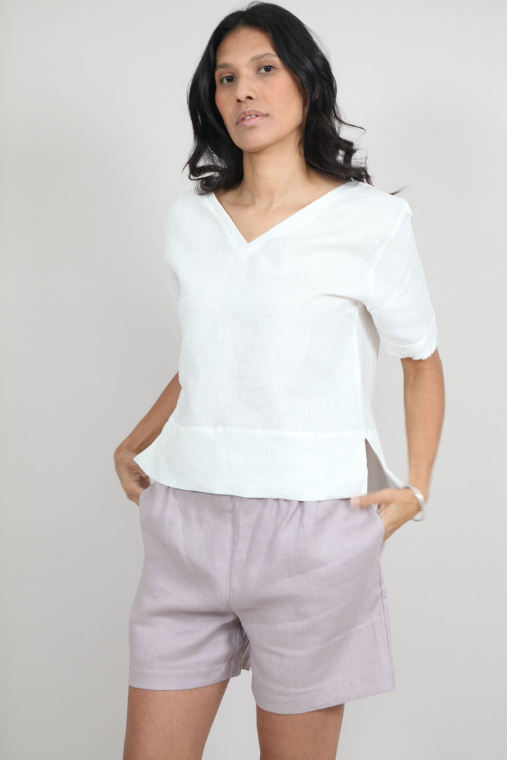 Sallie Linen Top for Women - gallery