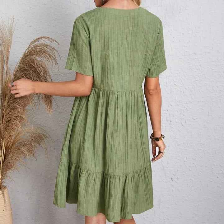 Aurelia Classic V-Neck Slim Shaping Dress for Women - gallery