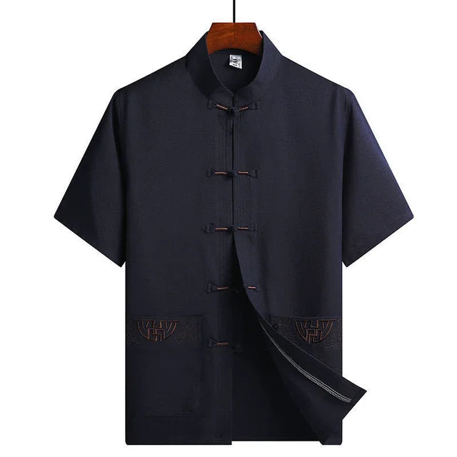 Hinode Traditional Japanese Shirt for Men - Navy