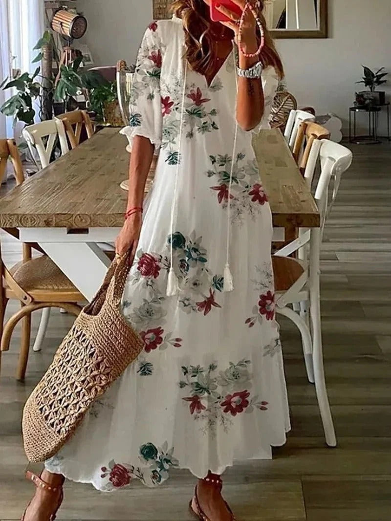 Bohemian-Inspired Natural Dress