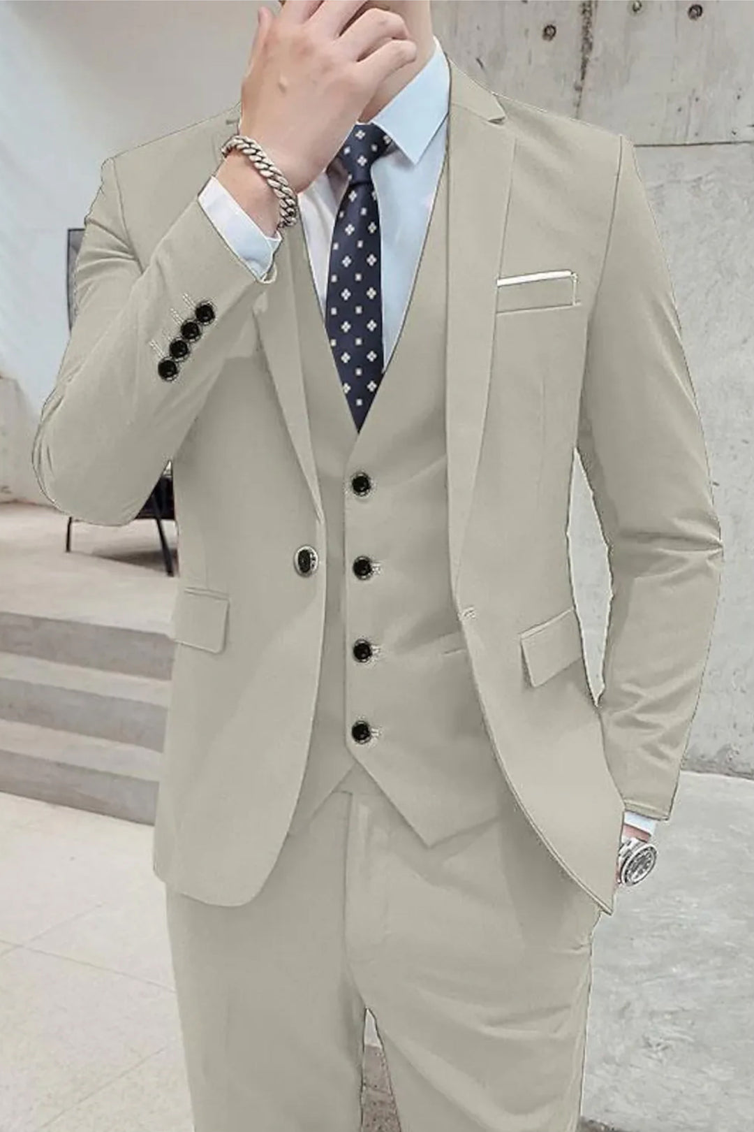 Wedding Business Formal Three-Piece Suit for Men