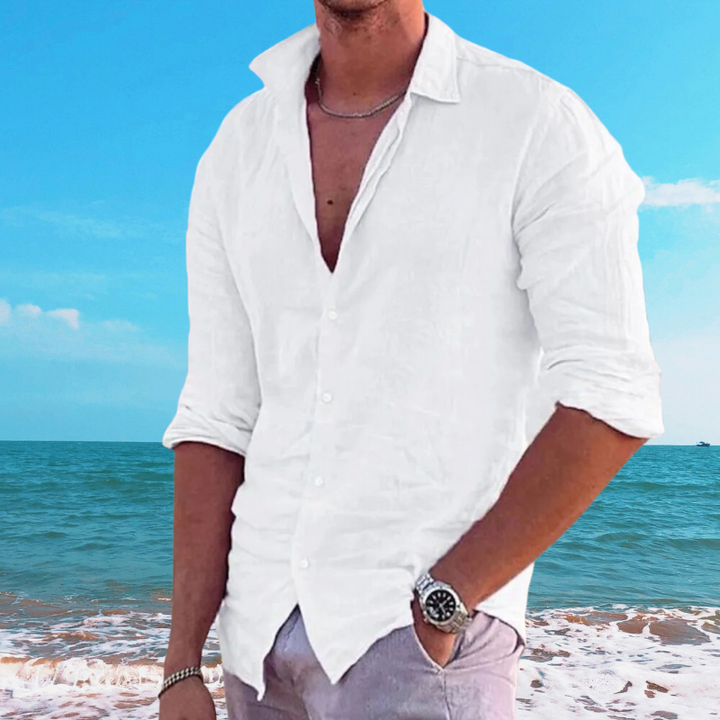 Alicante Cotton-Linen Blend Shirt for Men