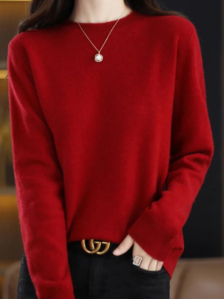 Long-Sleeve Merino Wool Jumper for Women