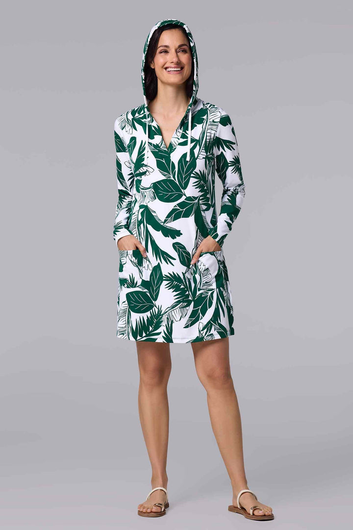 Women's Catalina Cover-Up Dress with Pockets | Eden Green Palm Paradise