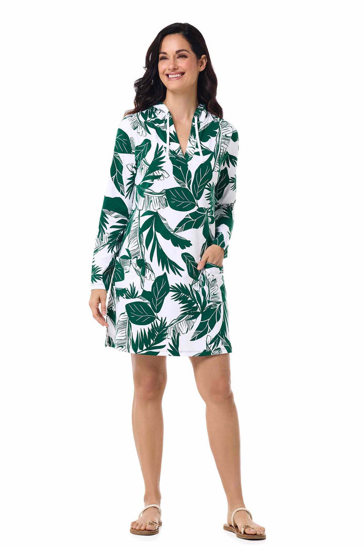Women's Catalina Cover-Up Dress with Pockets | Eden Green Palm Paradise — gallery