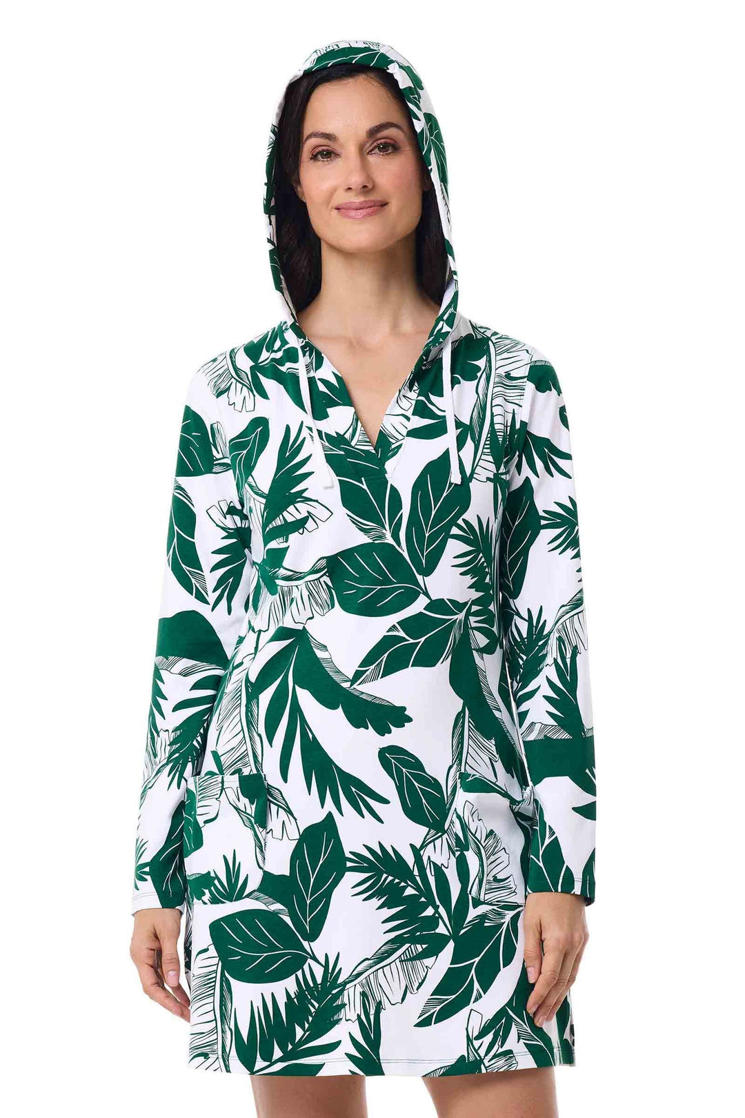 Women's Catalina Cover-Up Dress with Pockets | Eden Green Palm Paradise — gallery