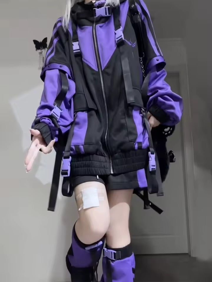 Purple Techwear Jacket for Women - gallery