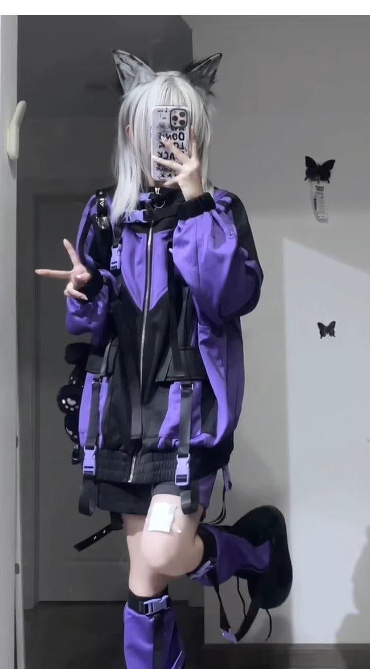 Purple Techwear Jacket for Women - gallery