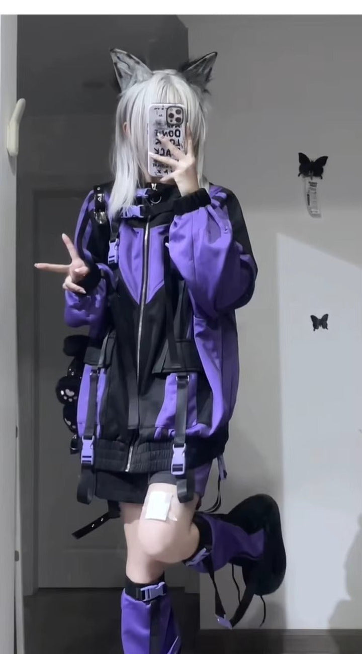 Purple Techwear Jacket for Women - gallery